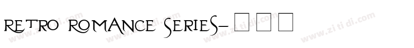 Retro Romance Series字体转换
